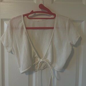 Princess Polly tie white shirt size 4